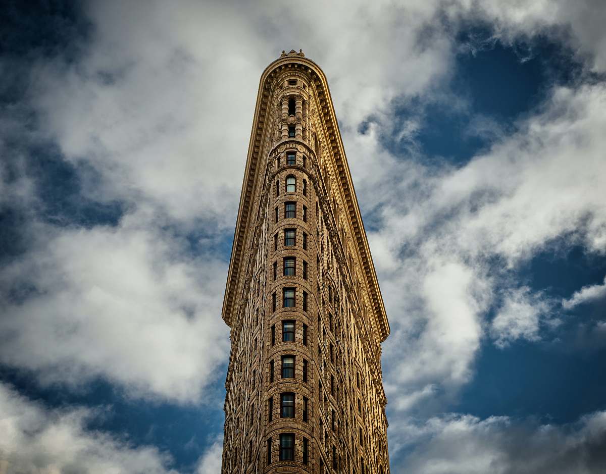 flatiron building brown tower new york